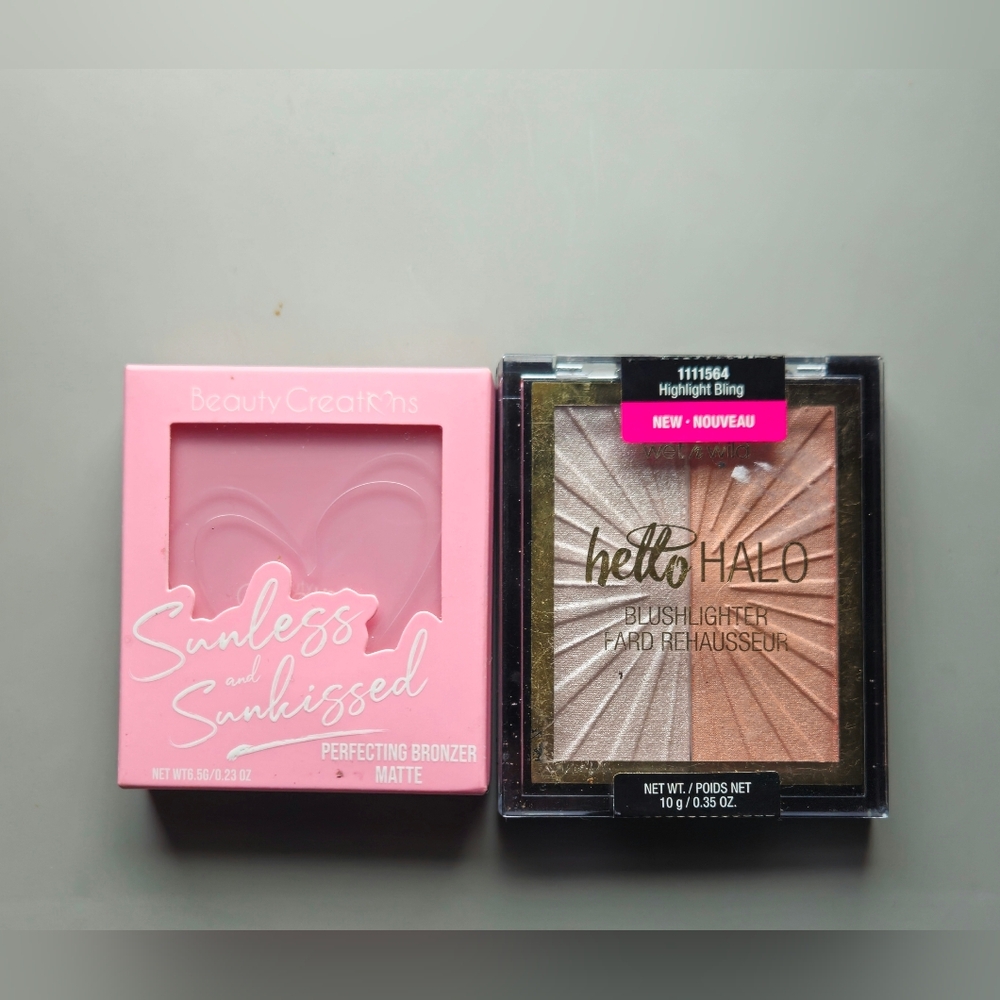 Beauty Creations Sunless & Sunkissed Matte Bronzer + Wet N Wild Blushlighter